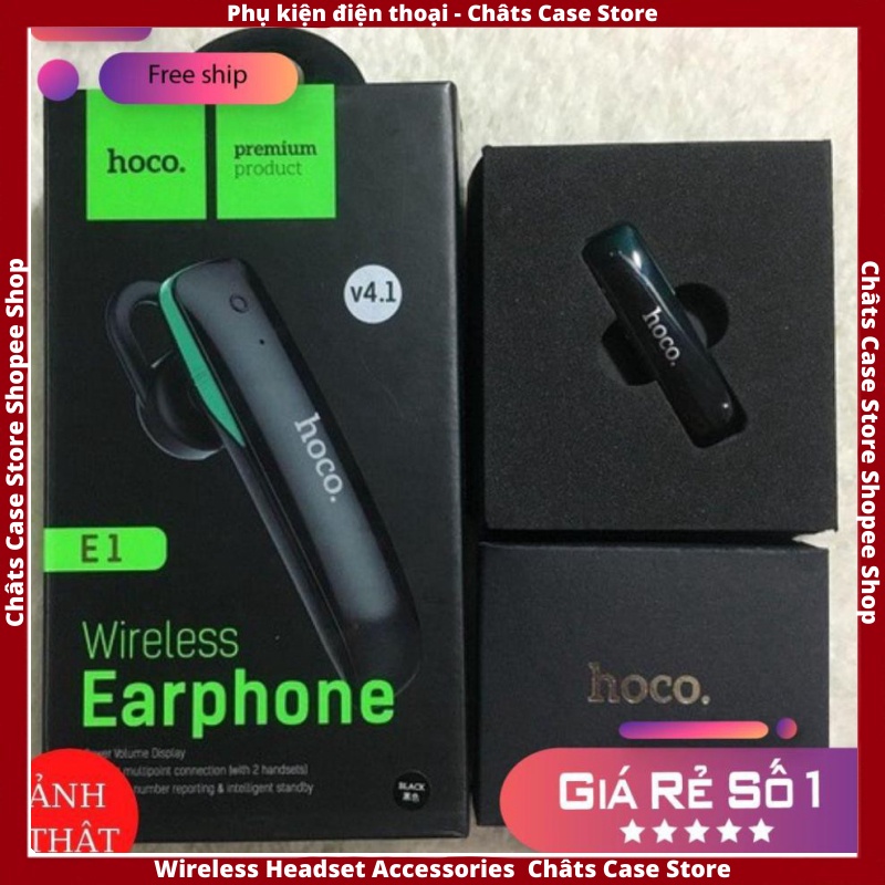 Tai Nghe Bluetooth HOCO E1 ♥ Không Dây Chống Ồn Tương Thích Với Mọi Thiết Bị Điện Thoại - Châts Case Store