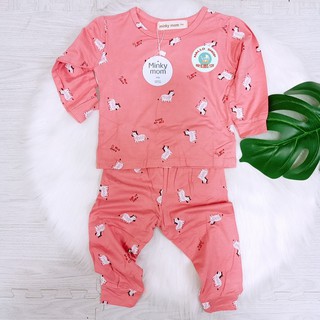 Bộ Minky Mon thun lạnh dài tay cho bé