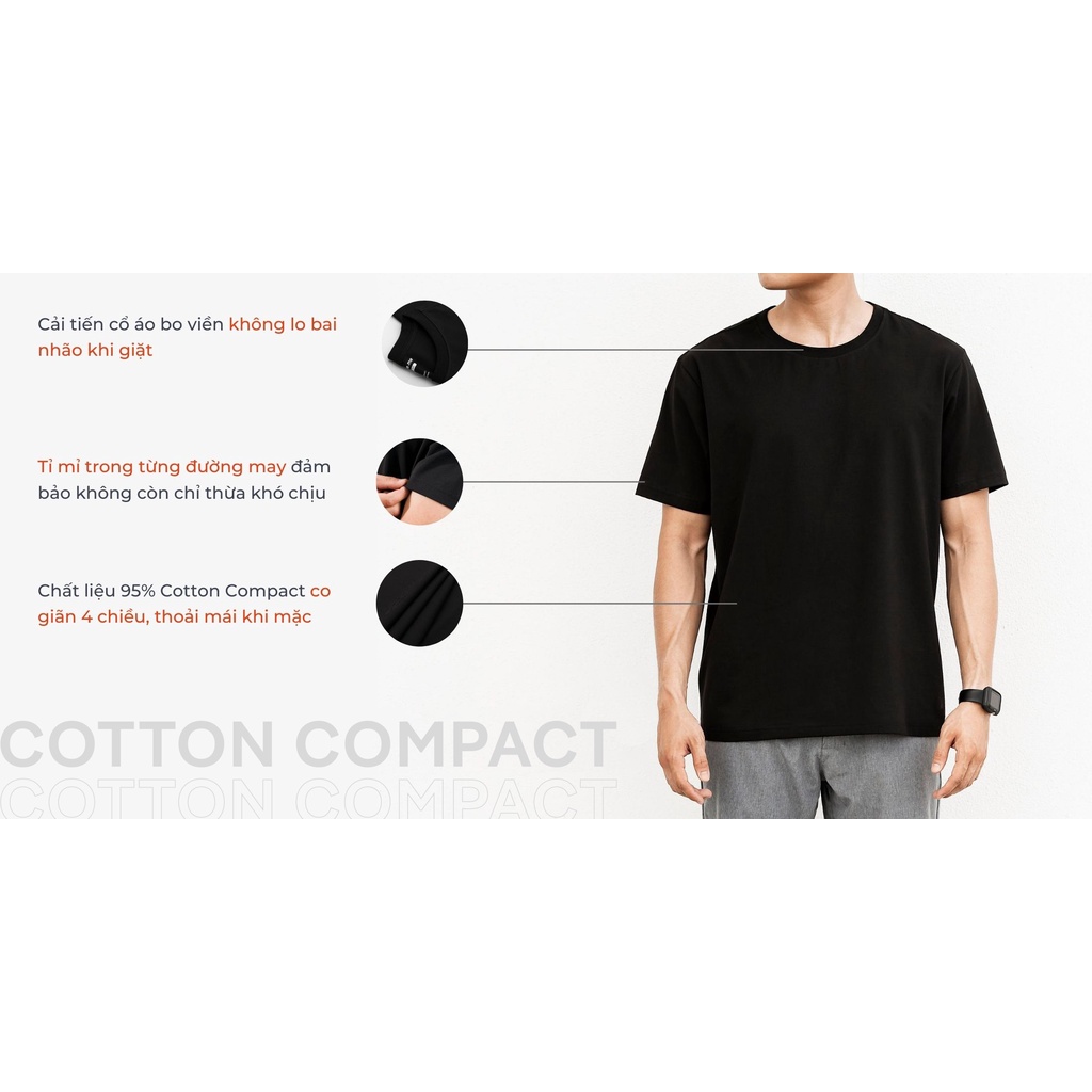 AhQy /Áo thun nam Cotton Compact in "I AM LIMITED"  phản quang - Màu đen thương hiệu Coolmate!