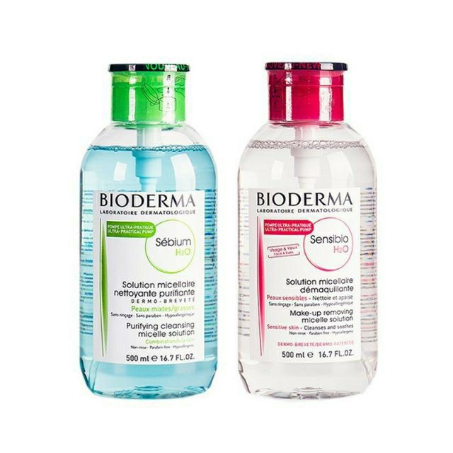 Tẩy Trang Bioderma Bản Nắp Nhấn, Nắp Bật 500ml