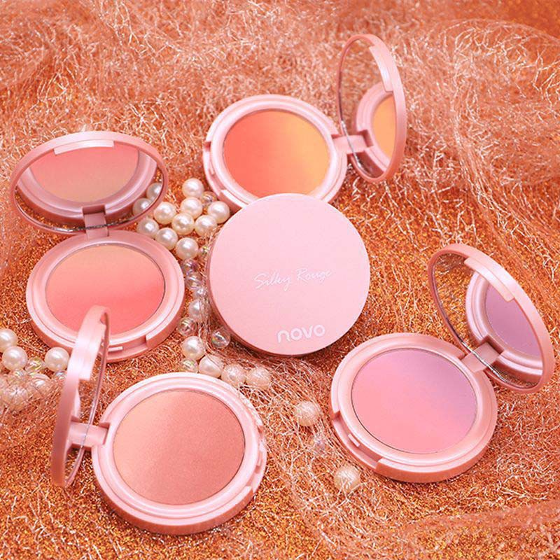 1 Pcs Ombre Face Blush Natural Makeup Blusher Powder Cheek Face 3D Contour Brighten Blush