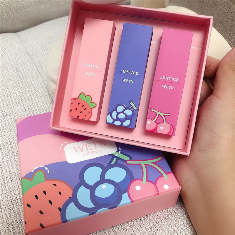 [Hàng mới về] Bộ 3 son môi WETN® hương trái cây nhung lì mềm mịn dưỡng ẩm lâu trôi | BigBuy360 - bigbuy360.vn