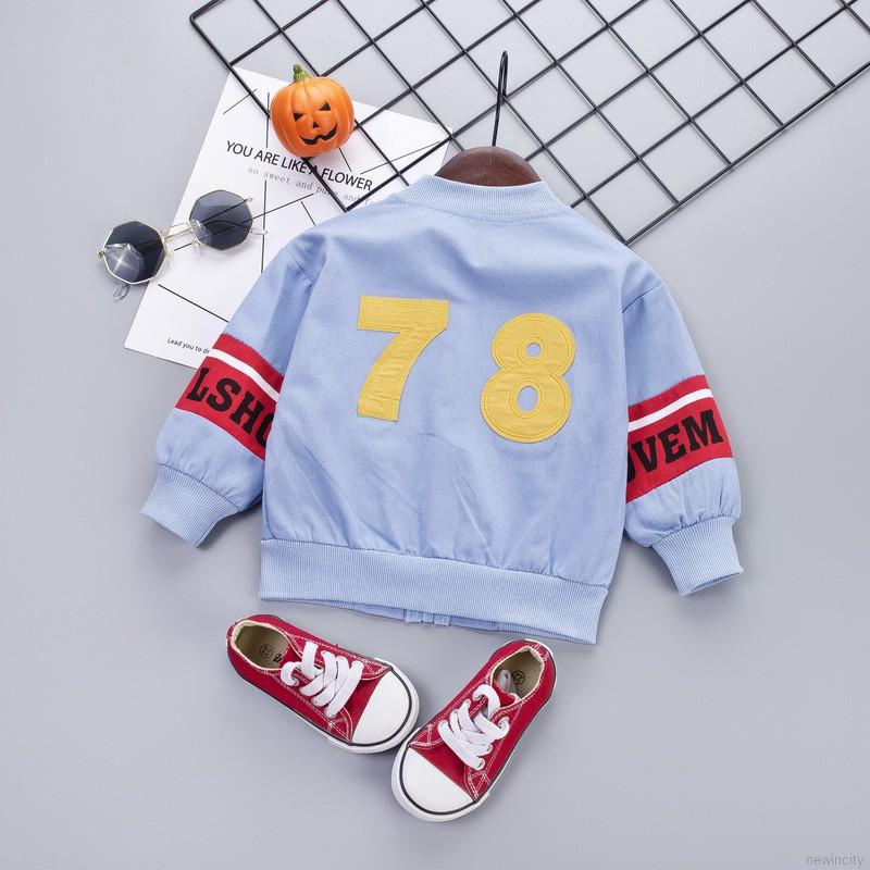 Áo khoác hoodie kéo khóa in chữ cho bé trai