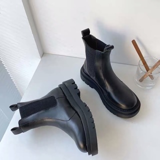 (Order) Boots da trơn đế cao cổ chun Hàn Quốc (ảnh thật +video)