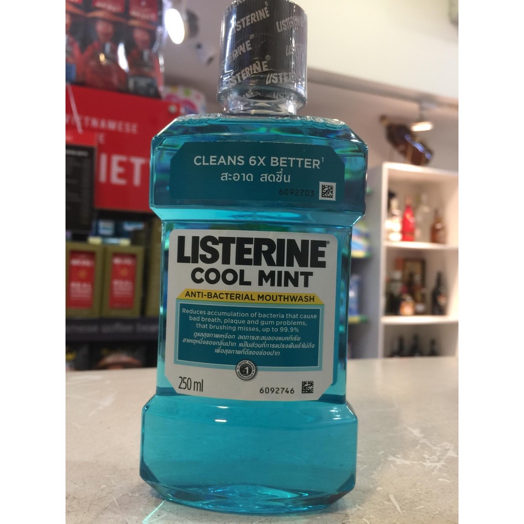 Nước Súc Miệng Listerine Bạc Hà Cool Mint Diệt Khuẩn, Giữ Hơi Thở Thơm Mát (Thái Lan)