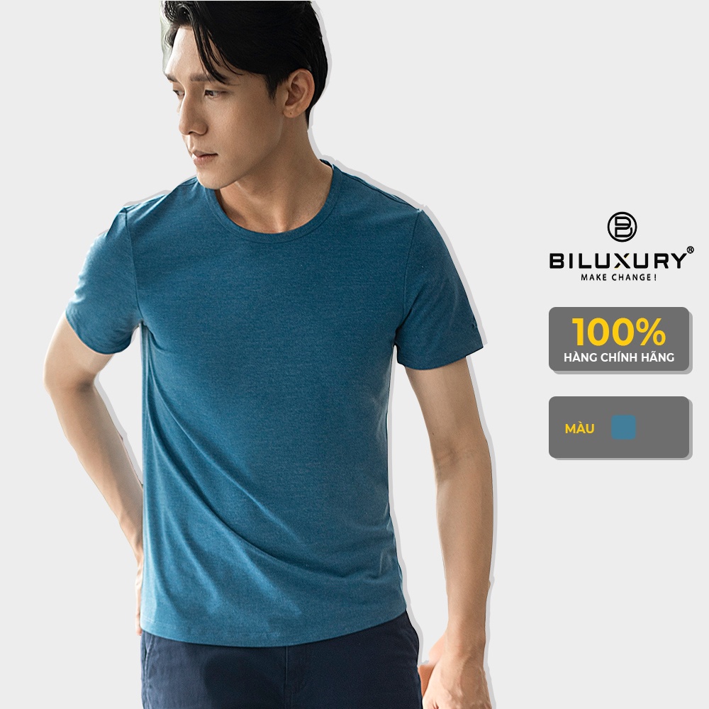 Áo phông nam Biluxury thun cotton basic co giãn 4 chiều khoẻ khoắn 4APKB005XCV