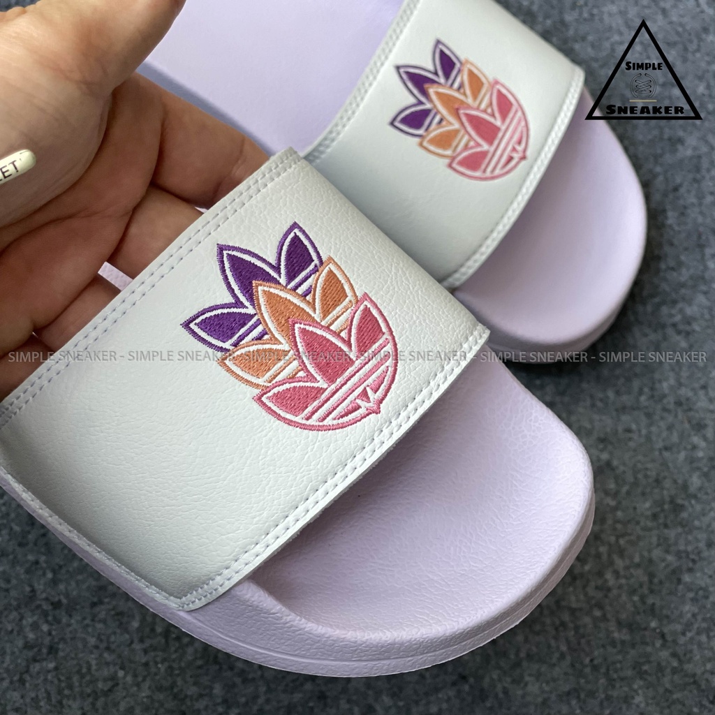 Dép Adidas Adilette Lite HÀNG CHÍNH HÃNG Adidas Adilette Lite Trefoil Purple Tint - Dép Quai Ngang Nữ - Simple Sneaker