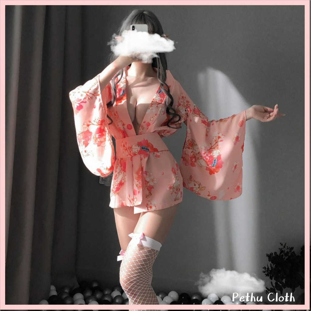 （Q1,HCM)❤️ kimono Sexy❤️Nhật bản ngủ Đồ lót định hình bộ Quần lót nữ--không Socks Freesize 40-65kg--003 | BigBuy360 - bigbuy360.vn