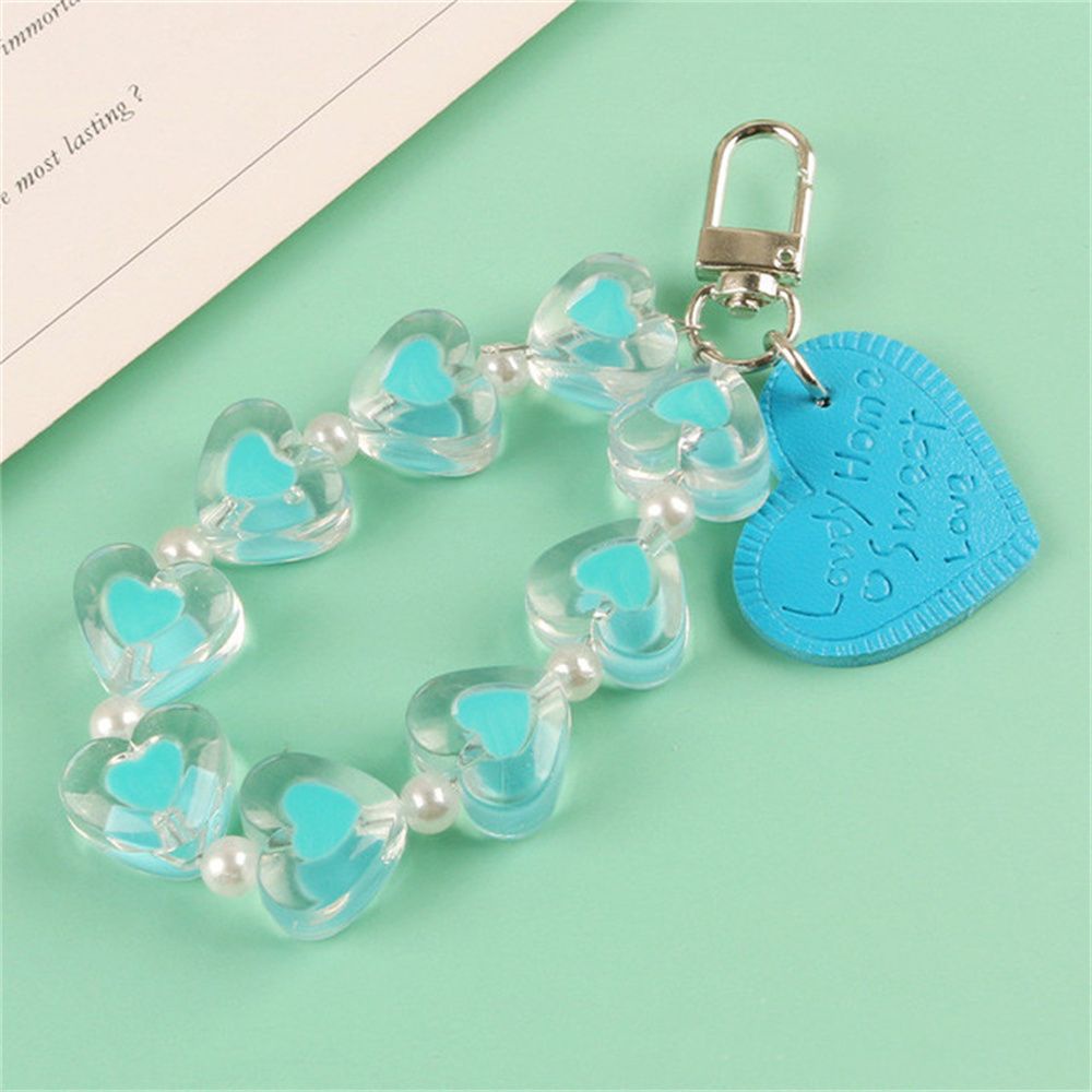 Móc khóa trang trí hình trái tim bằng acrylic nhiều màu thời trang