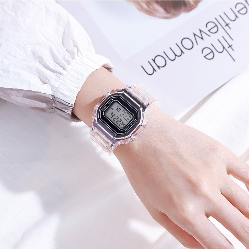 Đồng Hồ LVPAI Dành Cho Cặp Đôi Mặt Vuông Dây Trong Suốt Thời Trang | BigBuy360 - bigbuy360.vn