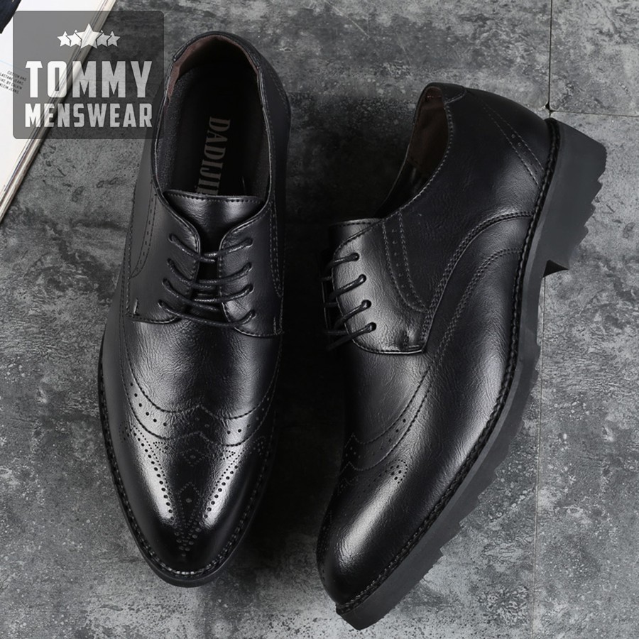 Giày Tây Nam - TẶNG TẤT - Giày Nam Da Cổ Thấp Quyến Rũ Men Lỳ GD54 | BigBuy360 - bigbuy360.vn