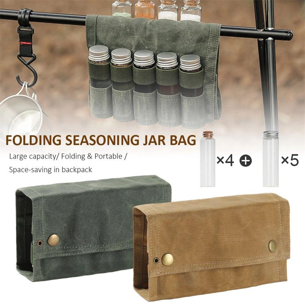 Set Túi Vải Canvas Đựng Gia Vị Tiện Lợi Cho Các Hoạt Động Ngoài Trời