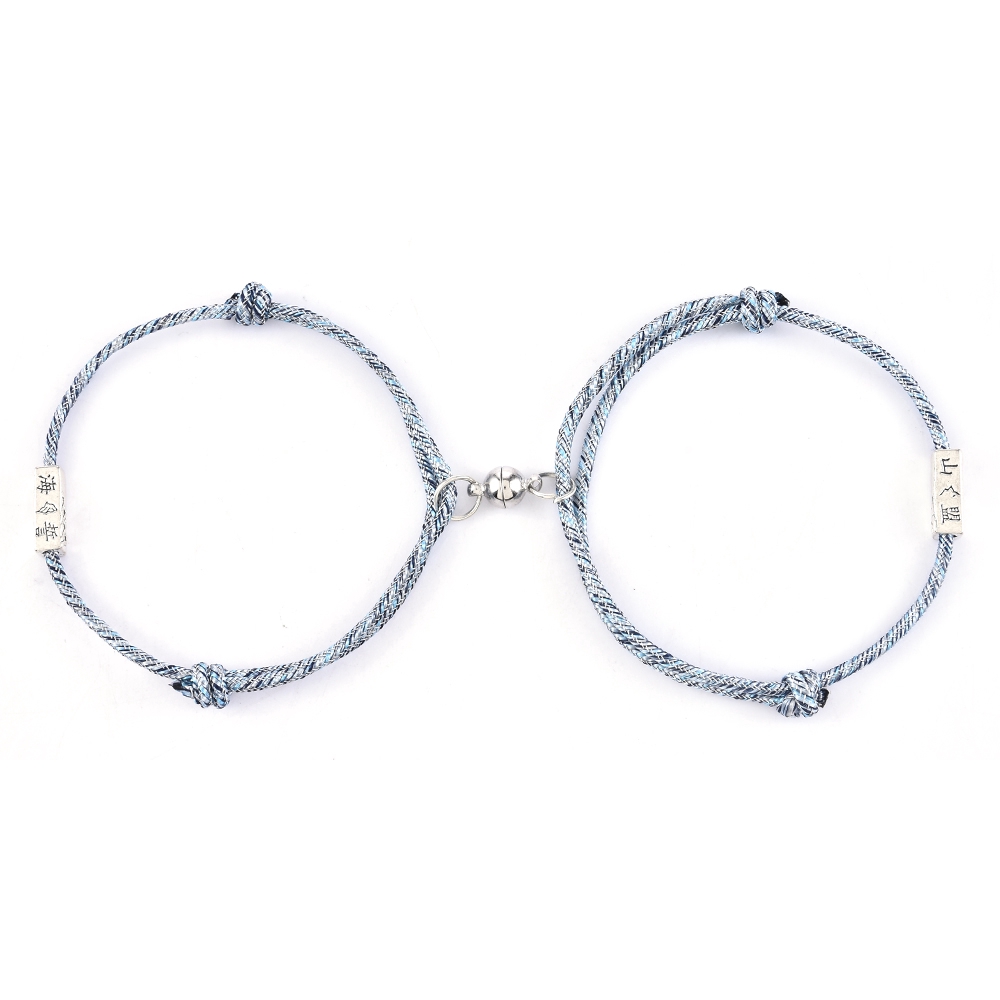 Bộ 2 Vòng Tay Dây Bện Thiết Kế Đơn Giản Dành Cho Cặp Đôi