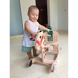 Ngựa bập bênh bằng gỗ