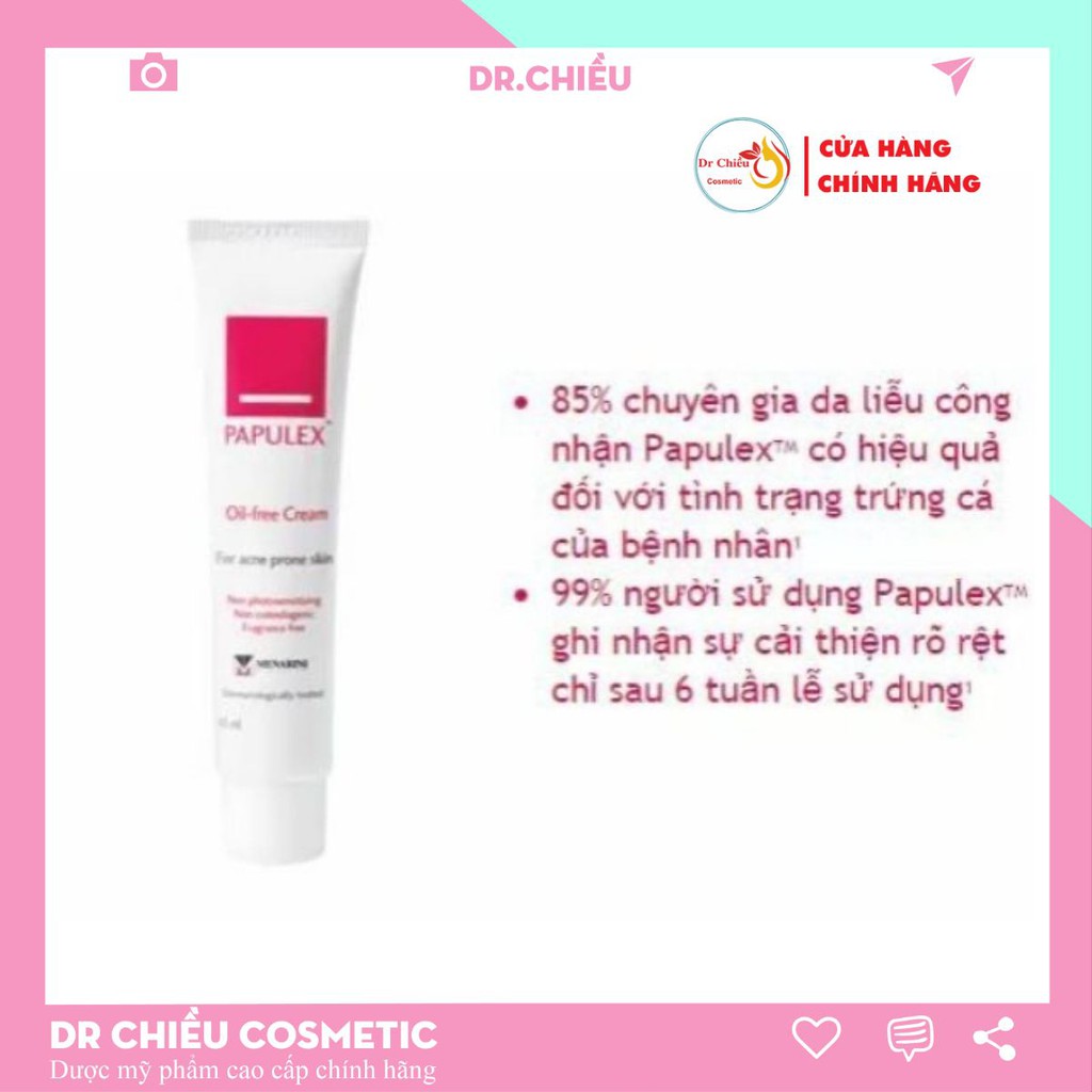 Kem Giảm Bóng Nhờn - Ngăn ngừa và Làm Giảm Mụn PAPULEX OIL-FREE CREAM 40ml