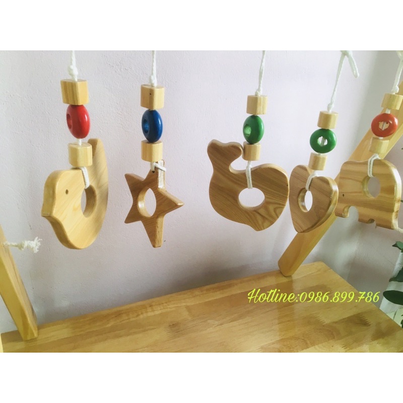 Đồ chơi treo kệ chữ A, đồ chơi treo nôi chi tiết gỗ thân thiện, đồ chơi an toàn đáng yêu cho Bé