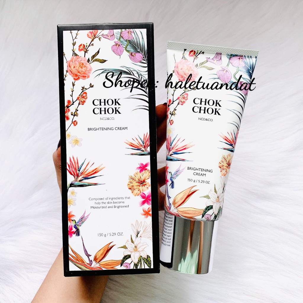 Kem Ủ Trắng Chok Chok Brightening Cream 150g + Ecosy Nature White Milky Pack 150ml