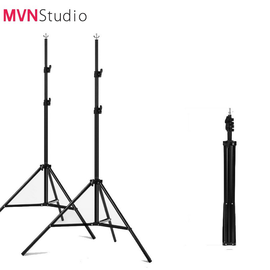 Combo Khung giá treo phông nền hình chữ U dùng trong studio kích thước 2x2m (Tặng kèm 4 kẹp phông nền) - MVN Studio