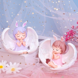 trang trí bánh kem bánh sinh nhật cho bé [FREESHIP❤️] Em bé thiên thần cánh lớn hồng