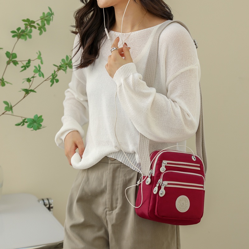 Túi Đeo Chéo Vai Bằng Vải Canvas Chống Nước Phong Cách Hàn Quốc Beg Silang Perempuan Beg Tangan Wanita Murah Cantik Cho Nữ