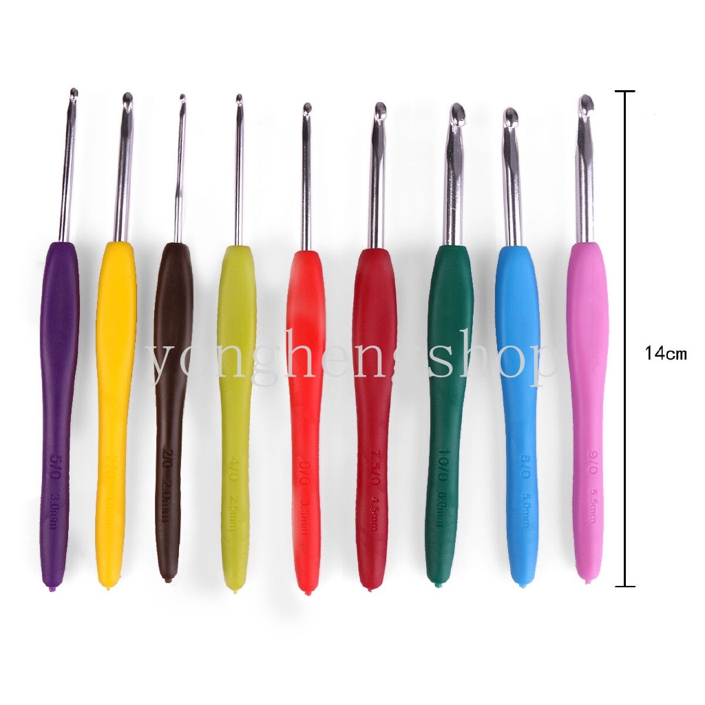 Set 9 Kim Móc Len Bằng Nhôm Với Tay Cầm Mềm Mại