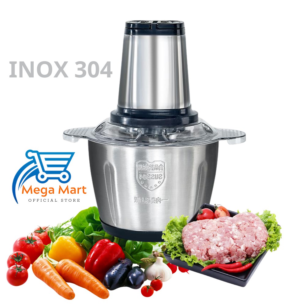 Máy Xay Thịt Cối INOX 4 Lưỡi Siêu Bén ❤ Công Suất 250W Xay Nghiền Mọi Thực Phẩm ❤  BẢO HÀNH 1 NĂM