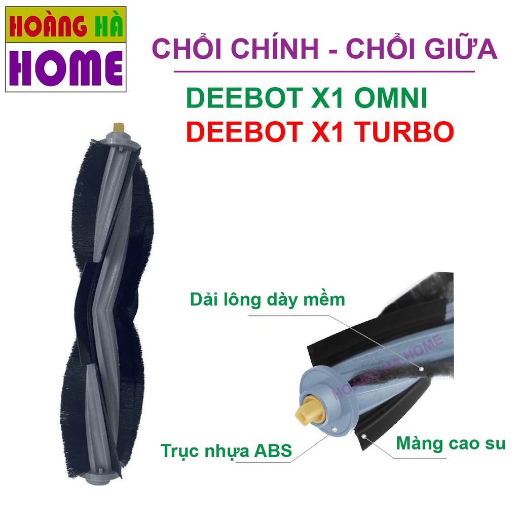 Phụ kiện robot deebot x1 omni x1 turbo, Khăn lau, chổi giữa, chổi cạnh, túi rác, màng lọc hepa robot x1 omni, x1 turbo