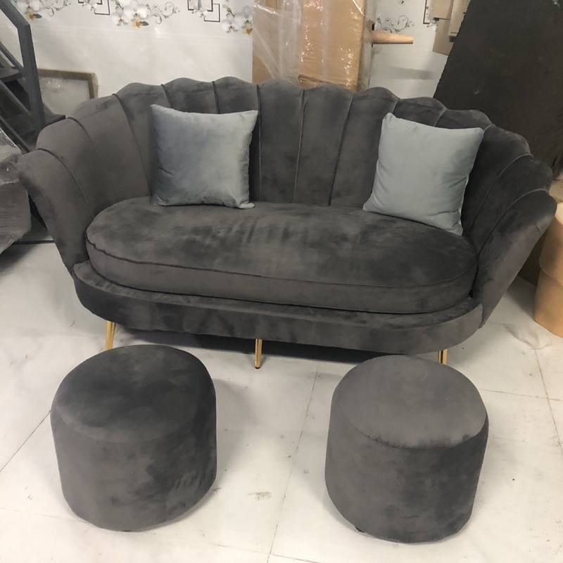 Ghế sofa sò cao cấp hiện đại chân inox cứng cáp đệm mous D40 êm ái Trường Mai Sài Gòm