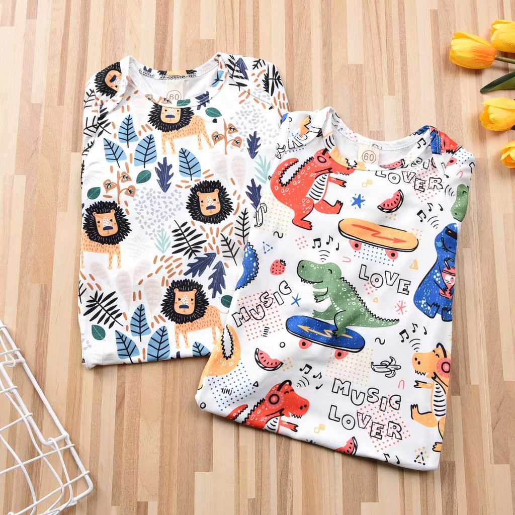 Túi Ngủ Nikit 0-12M Cho Trẻ Sơ Sinh, Túi Ngủ Tay Dài In Hình Khủng Long Hoạt Hình Cho Bé Trai Và Bé Gái Với 2 Chiế-zali
