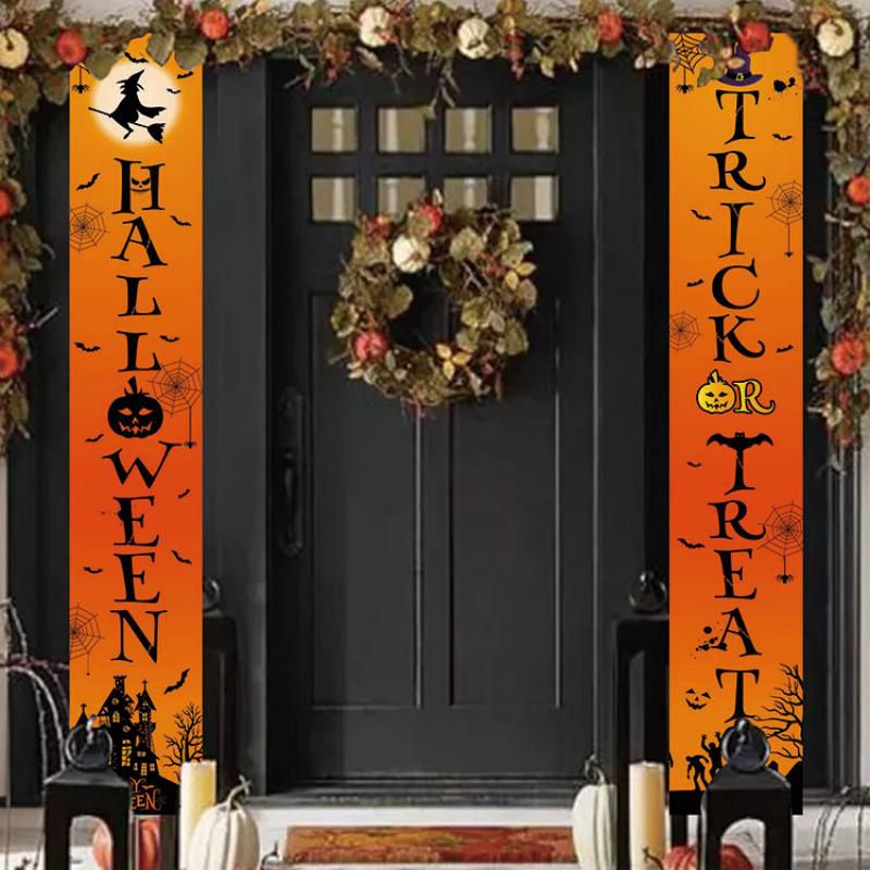 Halloween Party Castle Pumpkin Witch Background Cloth Banner Photography Props
