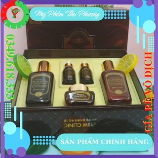 BỘ CHĂM SÓC DƯỠNG TRĂNG DA CHỐNG LÃO HÓA TINH CHẤT NHAU THAI CỪU MỸ PHẨM HÀN QUỐC CHÍNH HÃNG 3W CLINIC PLACENTA PREMIUM