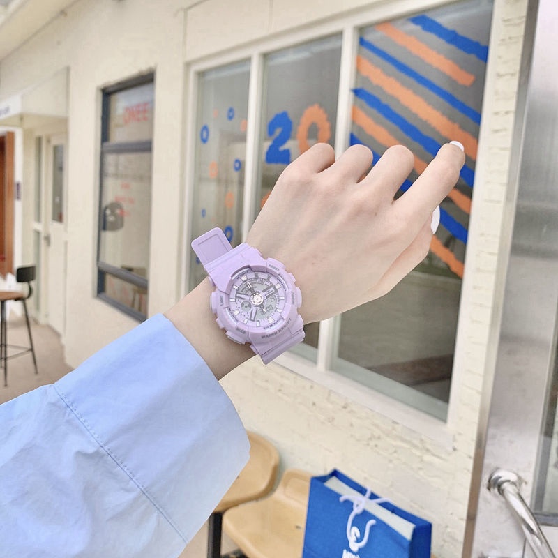 Đồng Hồ Đeo Tay Kỳ Lân Màu Tím Khoai Môn Phong Cách Mori Thể Thao Đơn Giản Dành Cho Nữ Sinh Trung Học