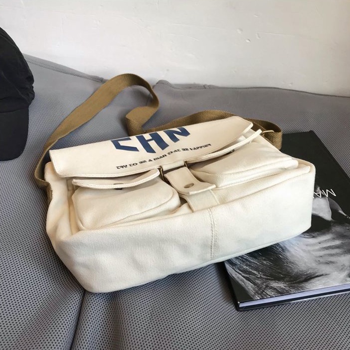 Túi đeo chéo canvas KO015 sức chứa lớn phong cách nhật bản cho nam