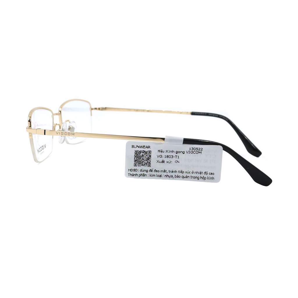 Gọng kính nam nữ thời trang Vigcom VG1803 T1 nhiều màu chính hãng, thiết kế dễ đeo bảo vệ mắt