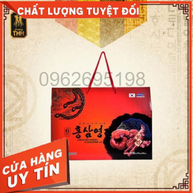 Nước hồng sâm Linh chi 6 năm tuổi hộp xách BIO 30 gói