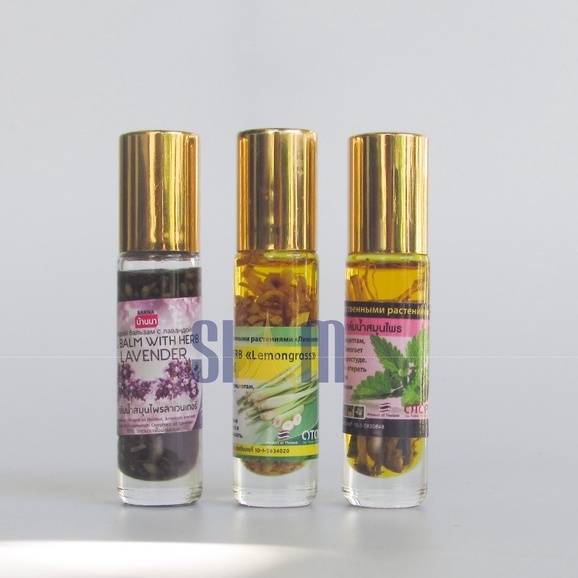 Combo 3 Chai Dầu Lăn Chanh Sả - Lavender - Bạc Hà Thái Lan 8ml