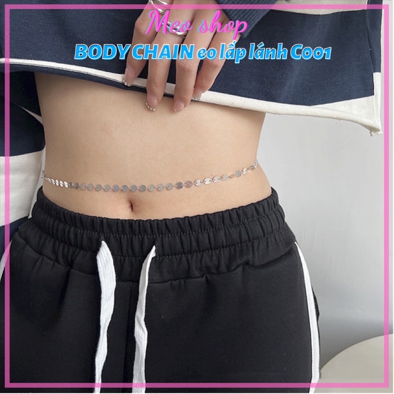 Body chain lấp lánh thắt eo sexy C001 Meo shop - Chain eo bụng ngọt ngào phong cách cá tính