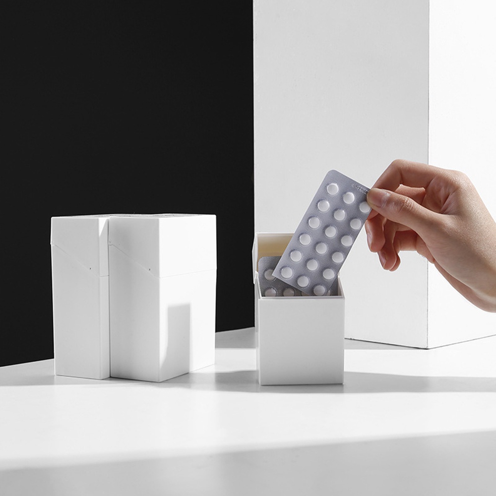 Hộp mini đựng đồ dùng để bàn có nắp chống bụi phong cách Nhật Bản tiện lợi