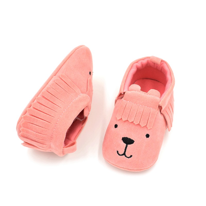 Giày cotton đế mềm thiết kế hình gấu xinh xắn cho bé