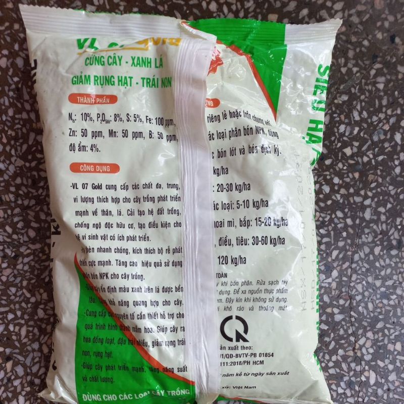 Phân bón hữu cơ VL 07 Gold Phước Hưng 1kg
