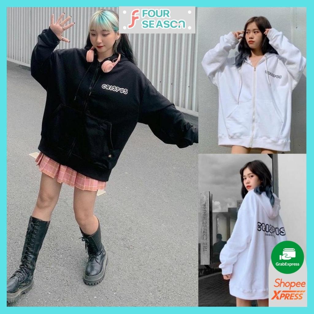 Áo khoác nỉ unisex form rộng CRIS KN11 4S jacket hoodie nam nữ có dây kéo ulzzang hottrend vải mềm mịn rẻ đẹp
