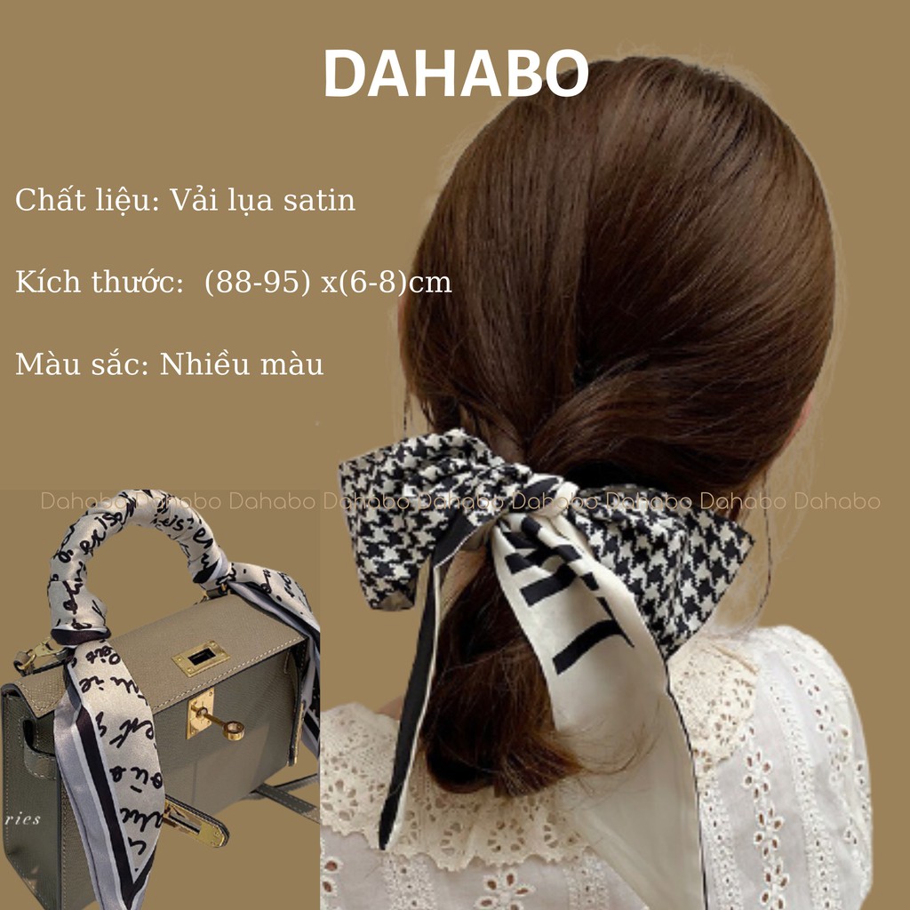 Khăn Lụa Đa Năng Dahabo Buộc Tóc Quàng Cổ Quấn Túi Hàn Quốc KL01