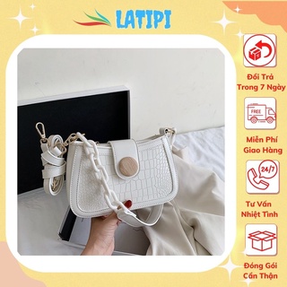 Túi Xách Nữ Mini Túi Đeo Vai Đẹp Cao Cấp Công Sở Xích Nhựa Phối Da Cao Cấp LS23
