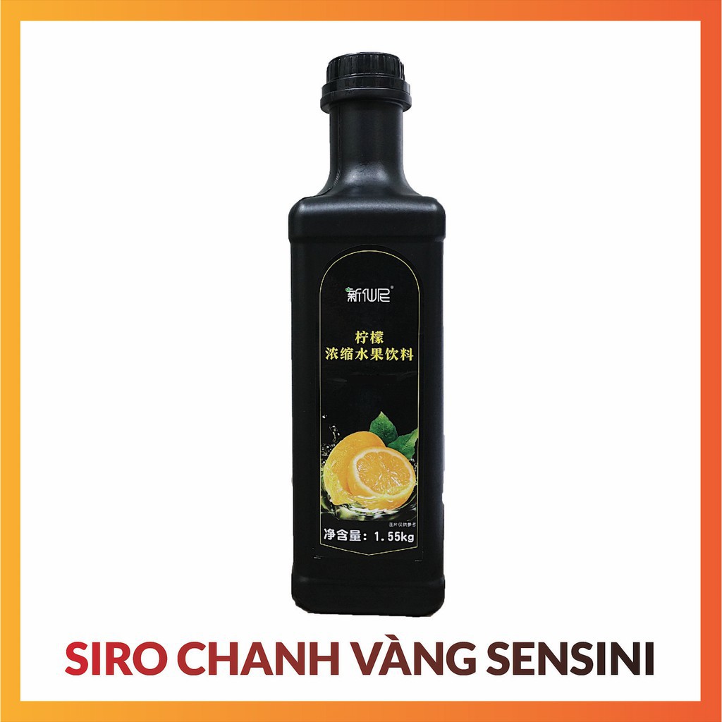Siro CHANH VÀNG Sensini chai 1,56kg (HÀNG CHÍNH NGẠCH)