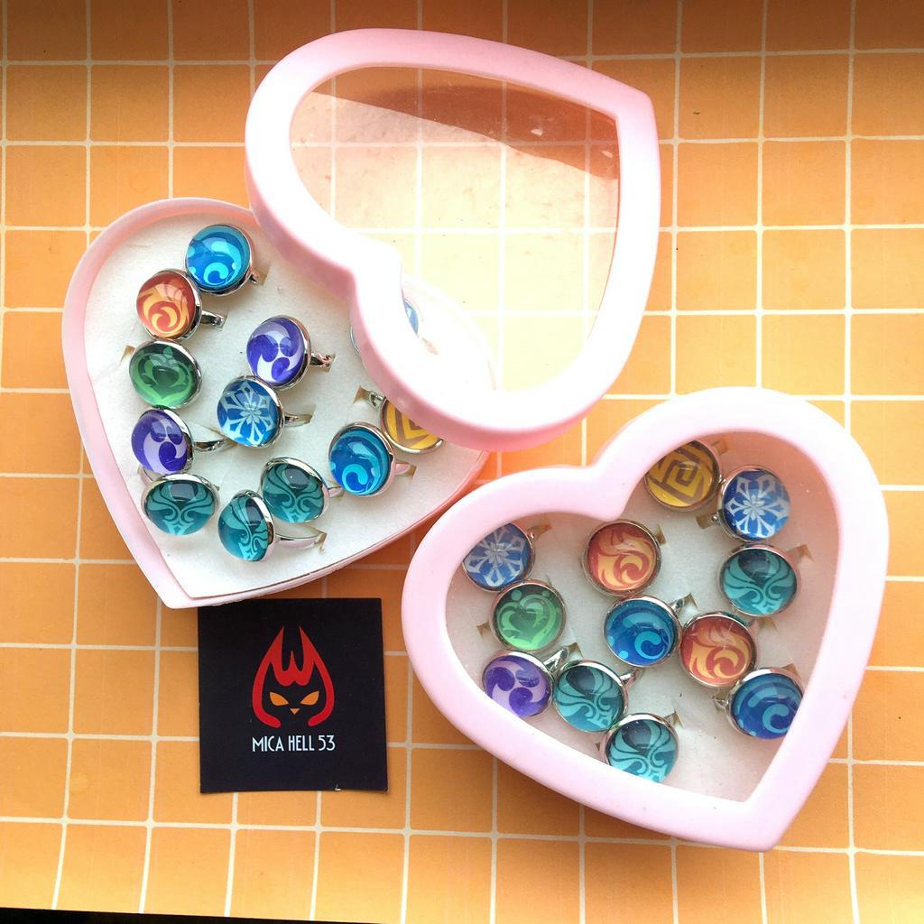 Nhẫn Genshin Impact Nhẫn Anime Manga Game Genshin Impact nhiều màu tùy chọn cho nam nữ