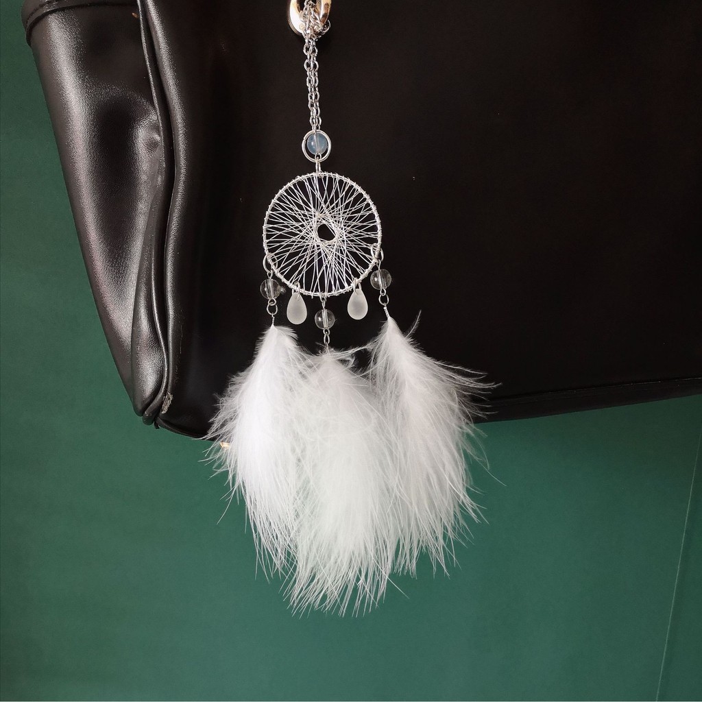 Dreamcatcher kim loại gắn lông vũ Treo Xe Oto