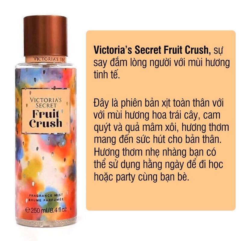 Xịt thơm body mist Victoria Secret toàn thân hương nước hoa