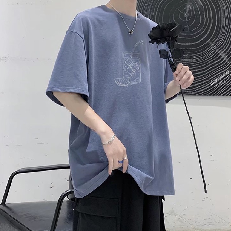 Áo Thun Tay Ngắn Dáng Suông In Họa Tiết Hiphop Đường Phố Phong Cách Hàn Quốc Thời Trang unisex size M-8XL