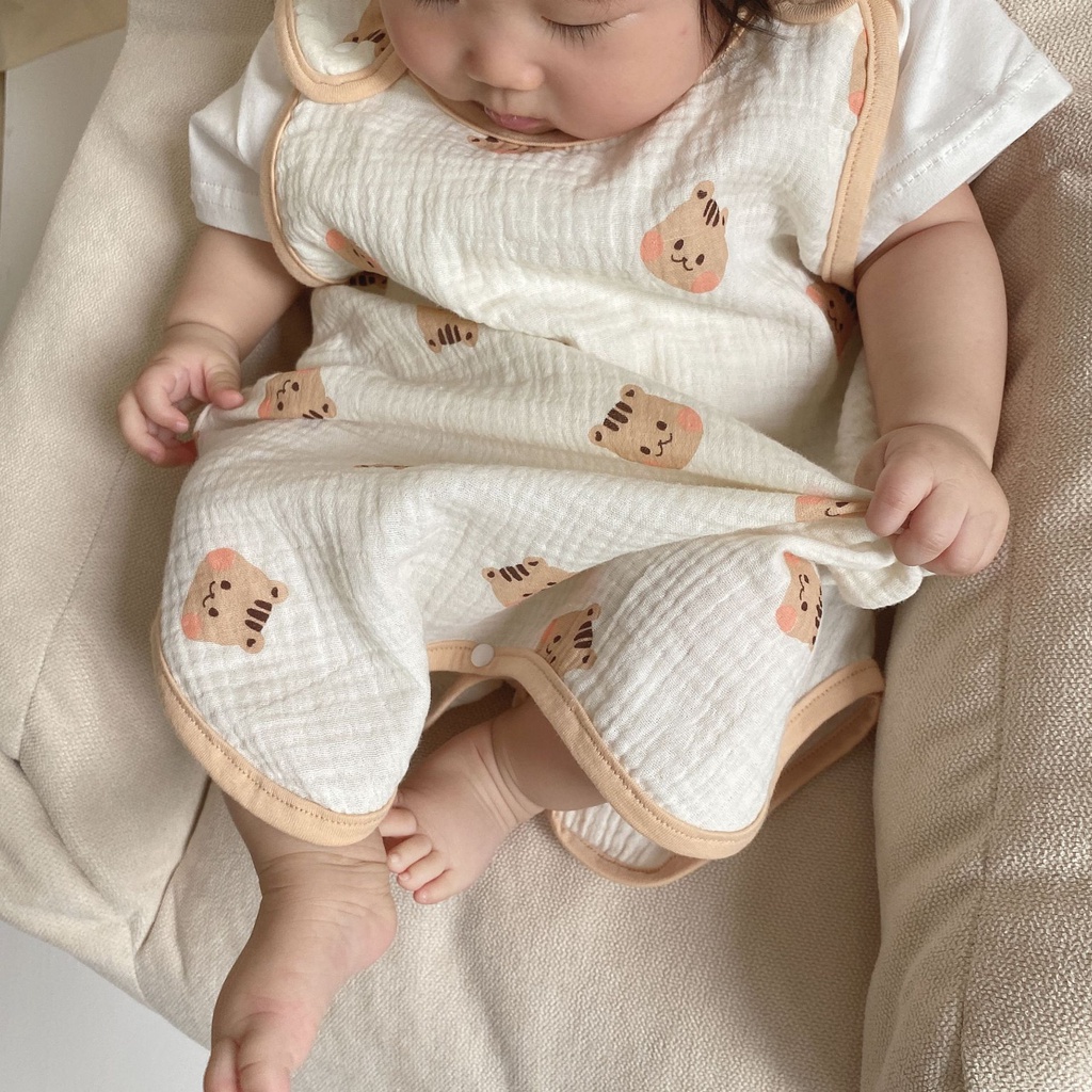 Chăn Cotton Mỏng Thoáng Khí In Họa Tiết Hoạt Hình Dễ Thương Cho Bé