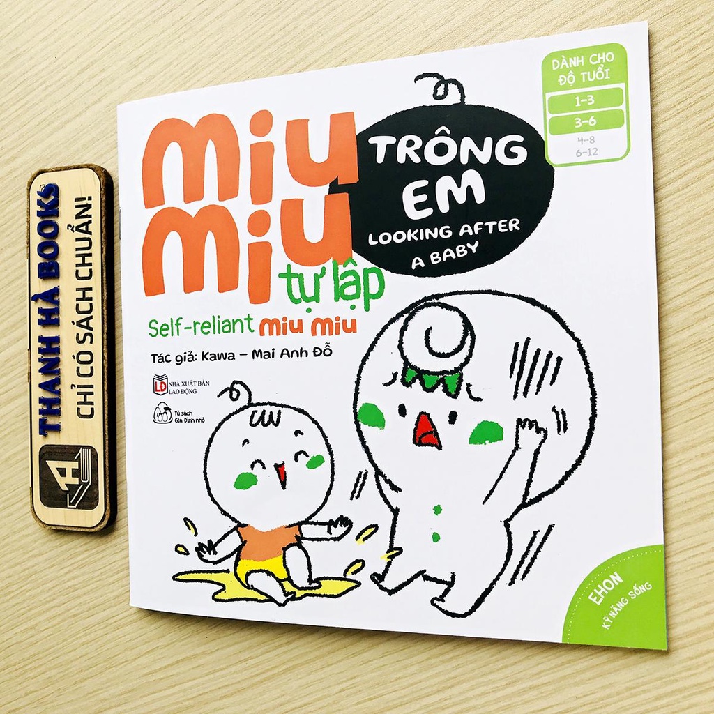 Sách - Ehon Kĩ Năng Sống - Song ngữ Việt-Anh - Miu Miu Tự Lập Phần 2 (Dành cho bé từ 1-6 tuổi) - Lẻ tùy chọn